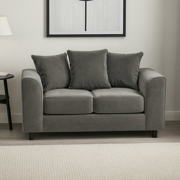 Furnishings For Less Brooklyn Full Foam Plush Velvet 2 seater