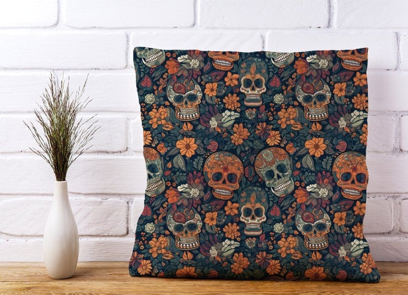 Warren Reed Dia De Los Muertos Skulls Cushions