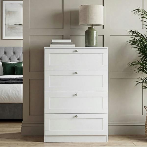 Vida Designs Altino 4 Drawer Chest, Black