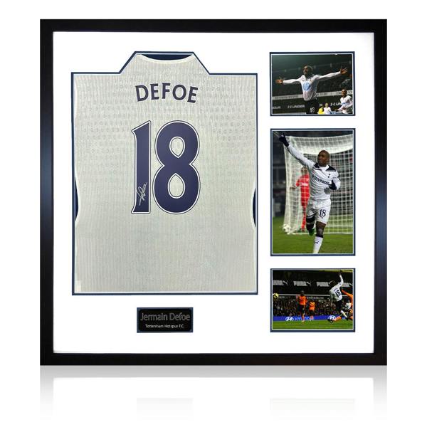Jermain Defoe Signed Tottenham Hotspur Shirt Elite Frame