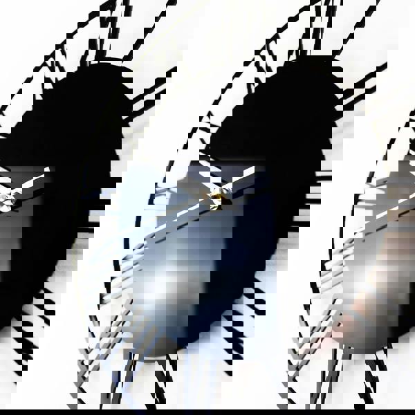 WALPLUS WC2134 - Acrylic Gloss Roman Wall Clock Black - 30 cm / 11.8 in