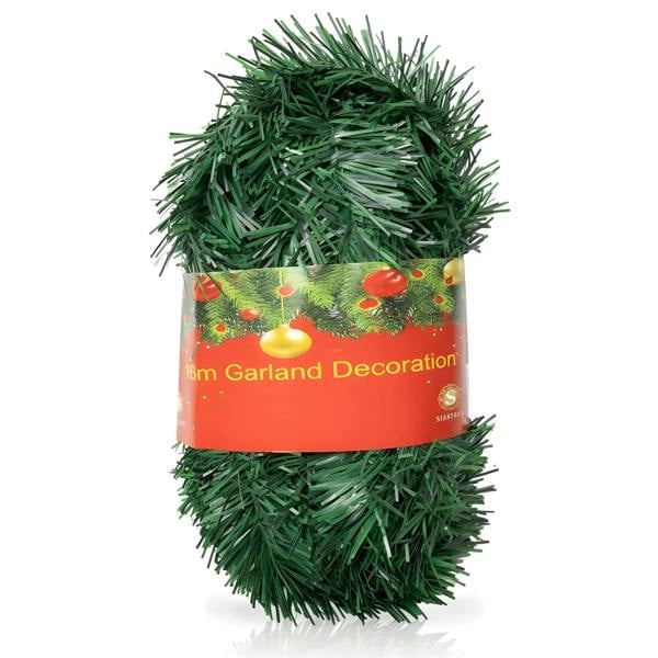 16m Alaskan Green Christmas Garland Family - Single, 2 Pack and 3 Pack Festive Decorative Foliage image 1