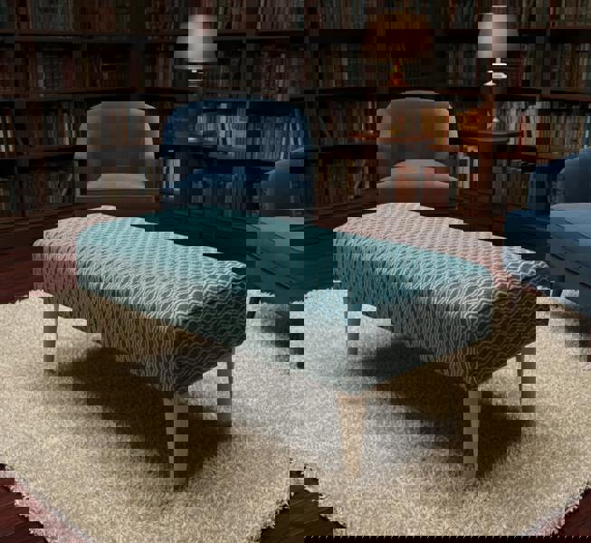 ISTOOLS Premium Pattern Fabric Ottoman Footstool Pouffe – UK Handmade