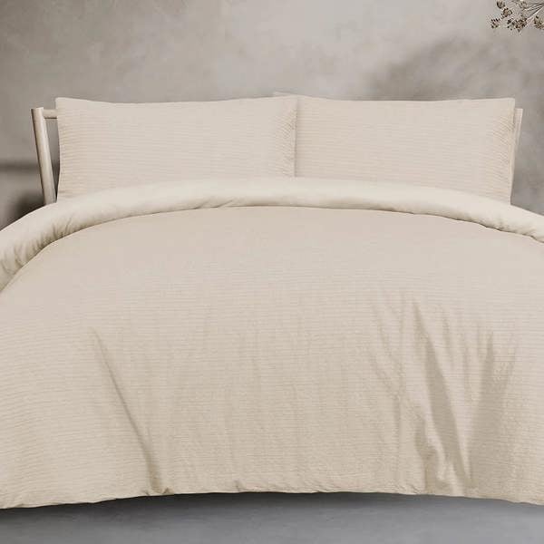 Stripe Dobby Duvet Set - Natural