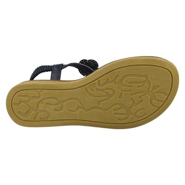Savannah Ladies Savannah Beaded Flower Trim Sandals