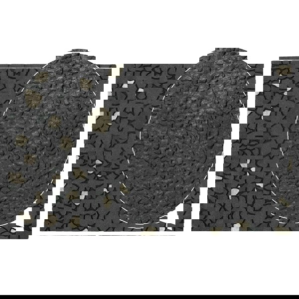 JVL Canyon Scraper Rubber Doormat 45x75cm, Black