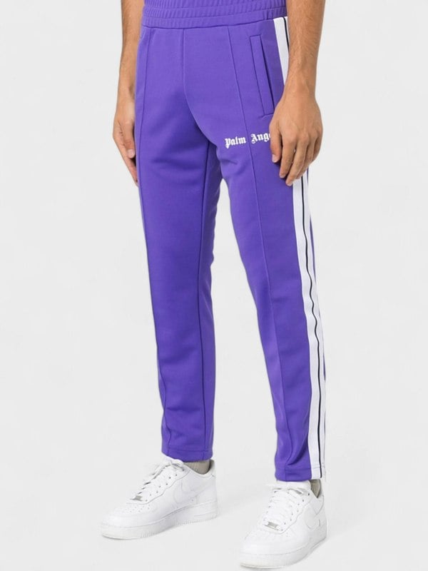 Palm Angels Slim Track Pants Purple White - Supplied FashionPalm Angels