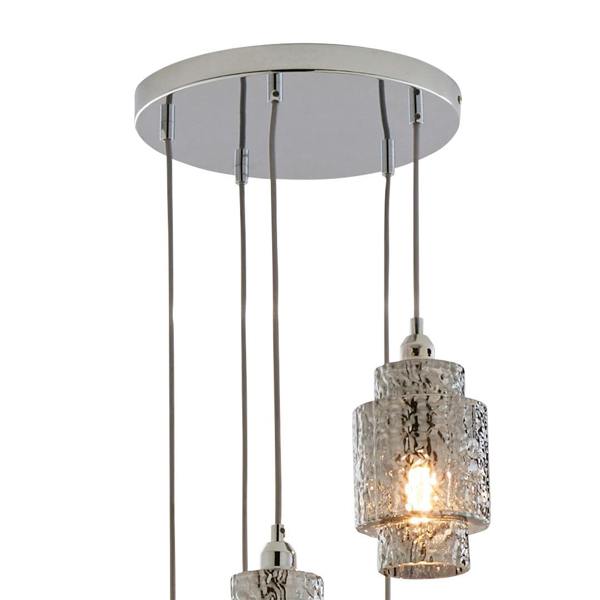 Pagazzi Lighting Evelle 5-Light Chrome Cascading Pendant