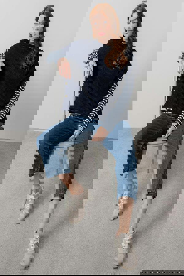 Lily & Me Tabitha Boucle Knit Tank Navy