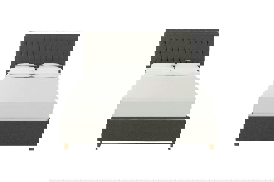 Dorel Home Emily Upholstered Bed Fabric Grey - King