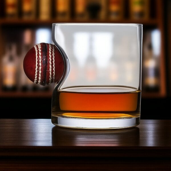 CRICKET-GIFTS Innings Ender Cricket Ball Tumbler Glass for Drinks
