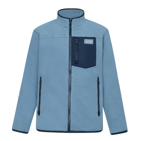 Regatta Childrens/Kids Frankie Colour Block Fleece Jacket - Dusky Blue/Navy - 
