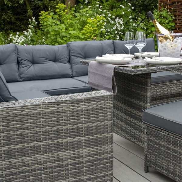 Jardi Rattan Corner Set - Grey