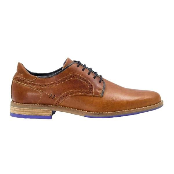 Dune London Mens Piped Leather Gibson Shoes - Tan - 