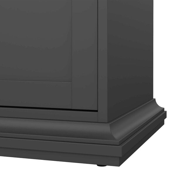 Wyld Haus Osaka Farmhouse Dark Grey Wooden Sideboard 3 Doors 3 Drawers