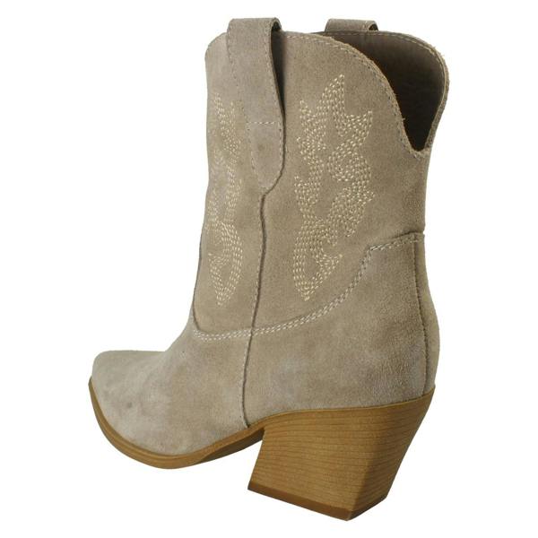 Spot On Ladies Spot On Leather Slip On Cowboy Boots F51248
