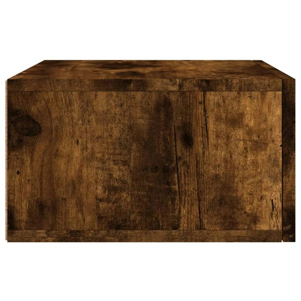 Berkfield Wall-mounted Bedside Cabinet Smoked Oak 35x35x20 cm