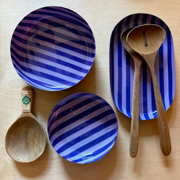 Love Frankie Medium Stripy Bowls - 5 Colours Available