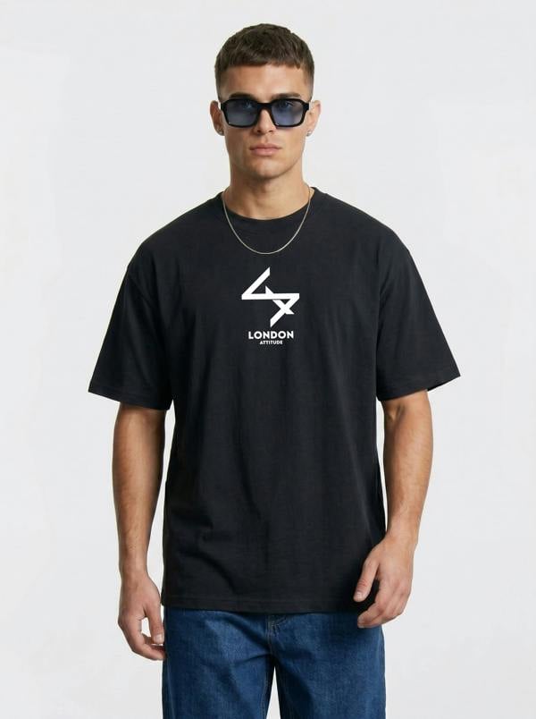 London Attitude Japanese inspired Oversized Heavyweight Cotton T-Shirt