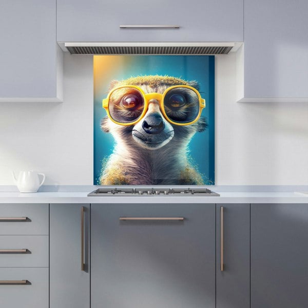 Warren Reed - Designer Meerkat With Glasses Splashart Kitchen Splashback