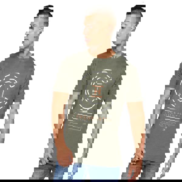 Crosshatch Mens Univarsity T-Shirt (Pack Of 2) - Olive/Grey - 