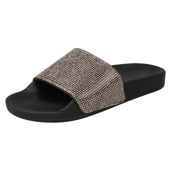 Spot On Ladies Spot On Diamante Sliders