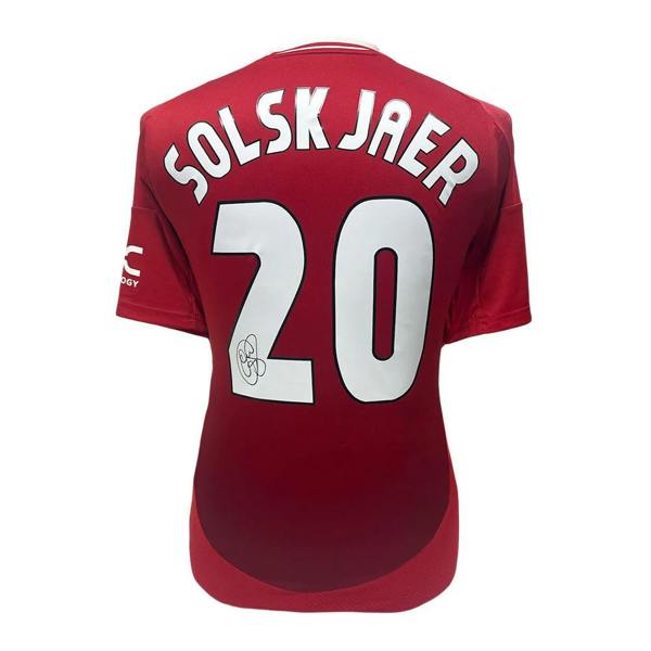 Unbranded Ole Gunnar Solskjaer signed #20 Manchester United Shirt. — Framed