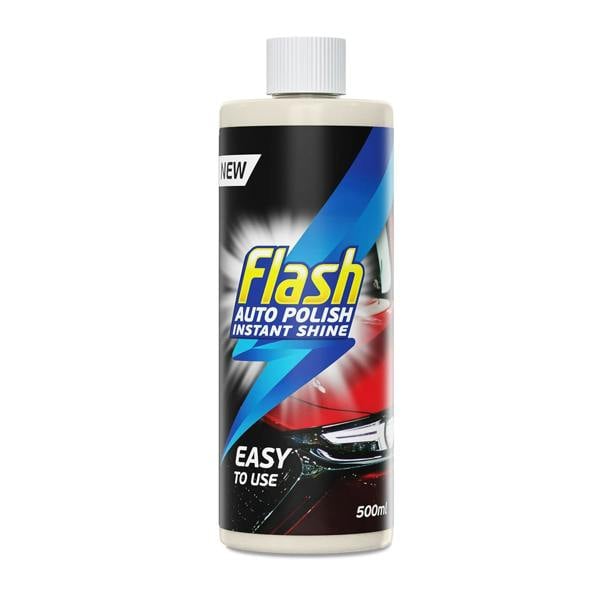 FLASH Car Polish High Gloss Instant Shine Paint Protection & Detailing 500ml