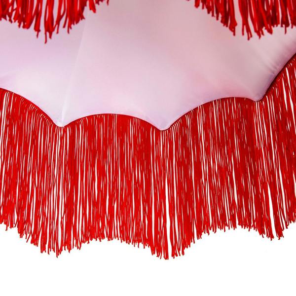Chic Red Robin Themed Vintage Victorian Style Cotton Fabric Lamp Shade Image 5