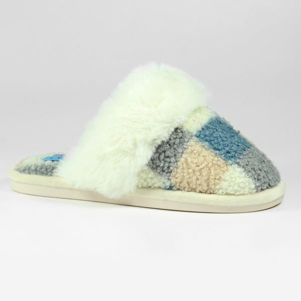 Lunar Women's Kayden Faux Fur Lined Slippers - Blue