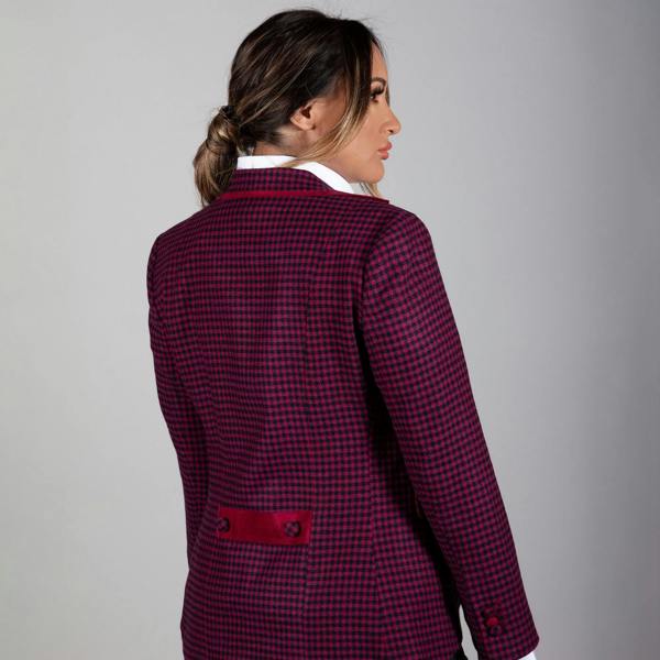 DOGTOOTH WOOL WOMENS JACKET - Premium Men's Patterned Shirt by Claudio Lugli | Bold Design, Tailored Fit, Best Printed Shirts