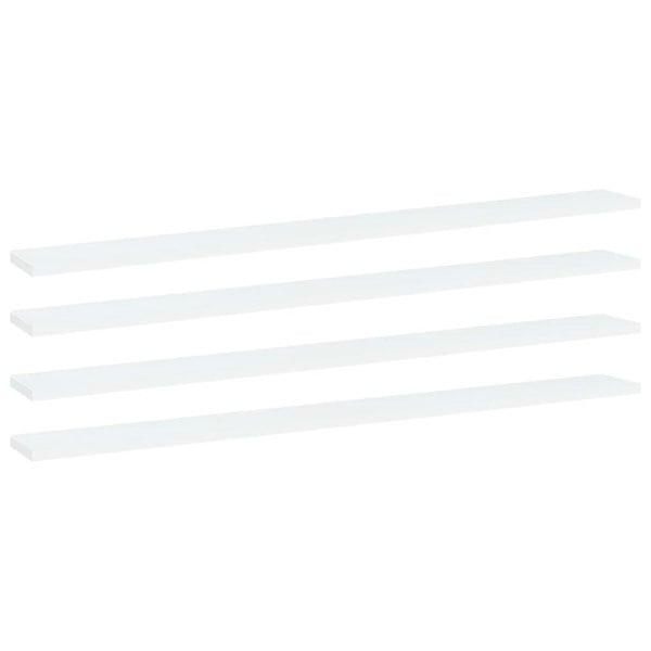 Berkfield Bookshelf Boards 4 pcs White 100x10x1.5 cm Engineered Wood