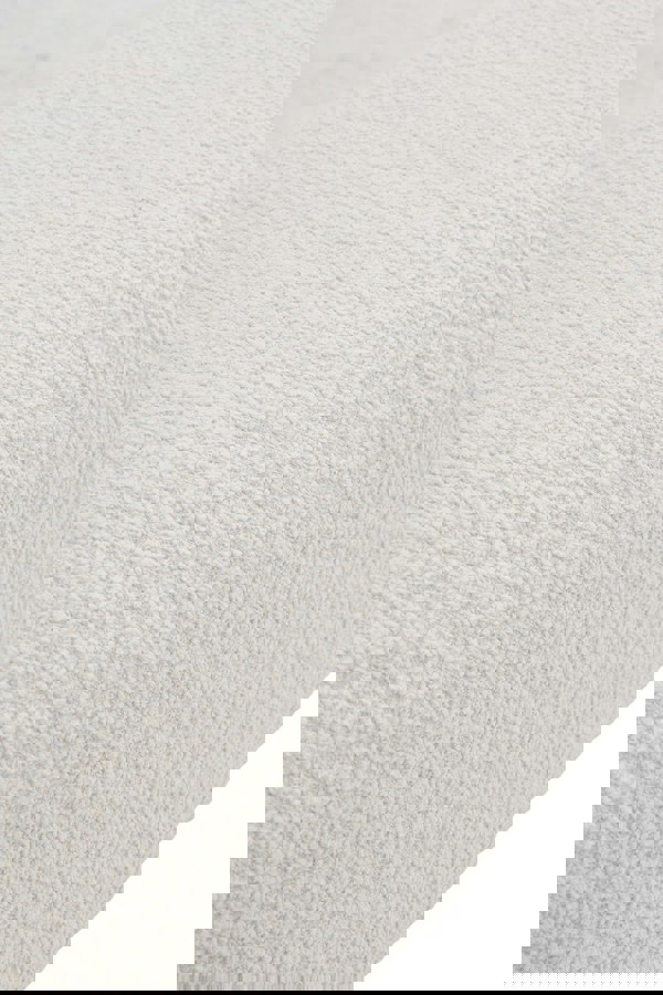 Living and Home Beige Polar Fleece Oval Shaped Bench Entryway Shoe Changing Stool