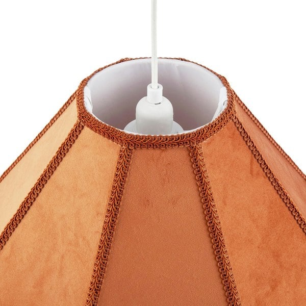 Traditional Victorian Empire 40cm Lamp Shade in Ochre with Tassels Image 3