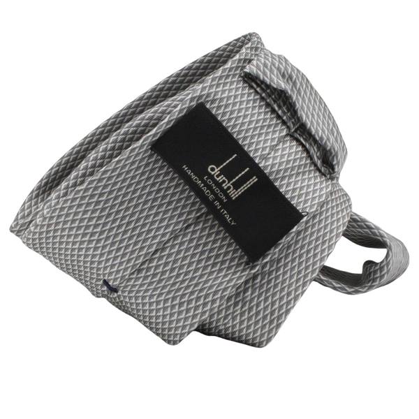 Dunhill luxurious mulberry silk tie in a small engine turn pattern