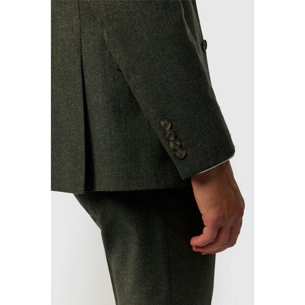 Ted Baker Tailored Fit Olive Texture Puppytooth Jacket