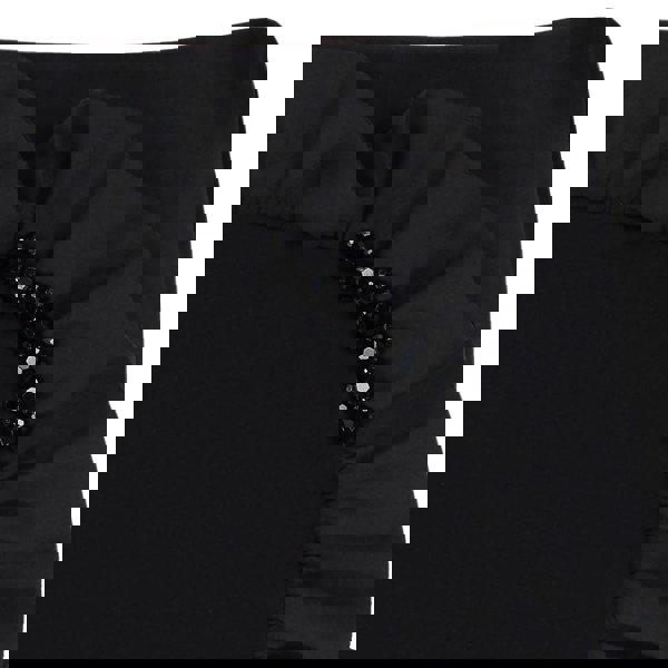 Simone Rocha black neoprene skirt with ruffle and beading detail