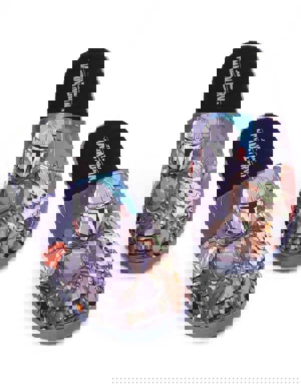 Star Wars Mens Black Mandalorian Mule Slippers