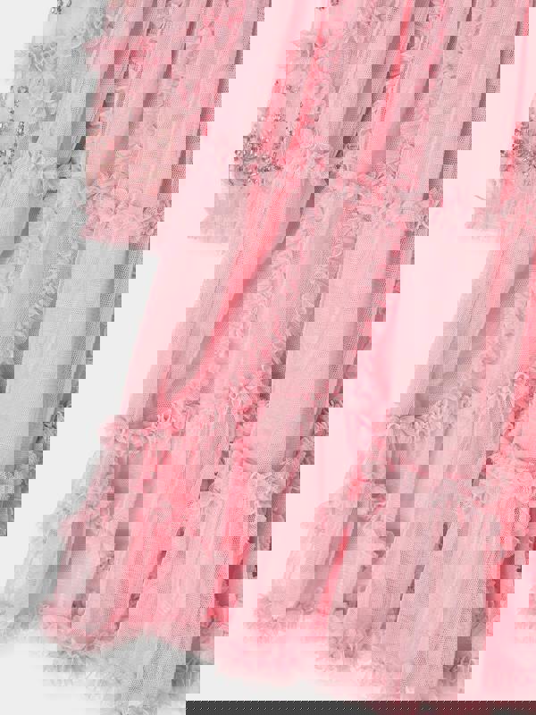 GWD Twyla Long Sleeve Mesh Dress Pink