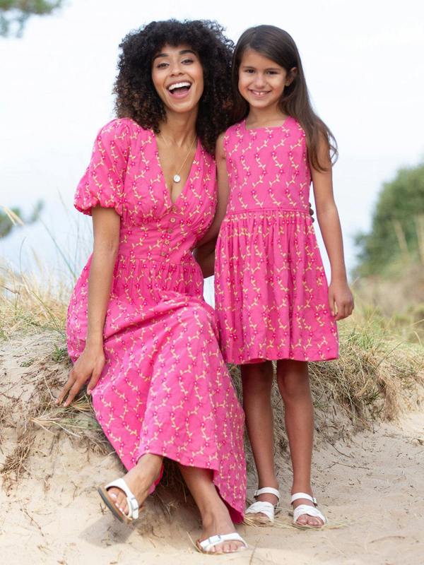 Kite Womens Organic Lydlinch Embroidered Dress Fleur De Vigne