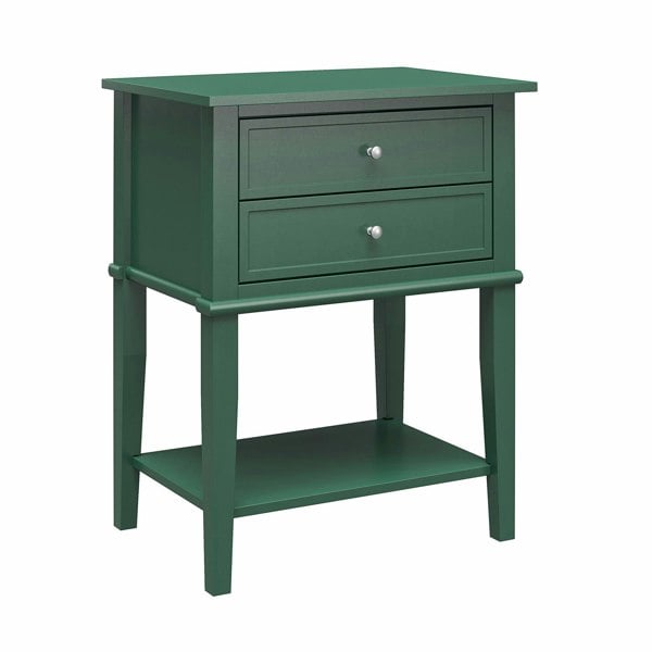 Dorel Home Franklin End Table with 2 Drawers Green
