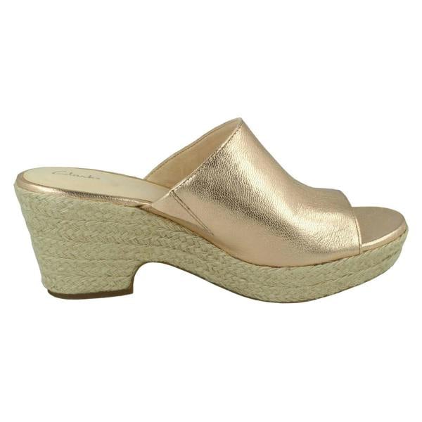 Clarks Ladies Clarks Espadrille Style Wedge Sandals Maritsa Mule