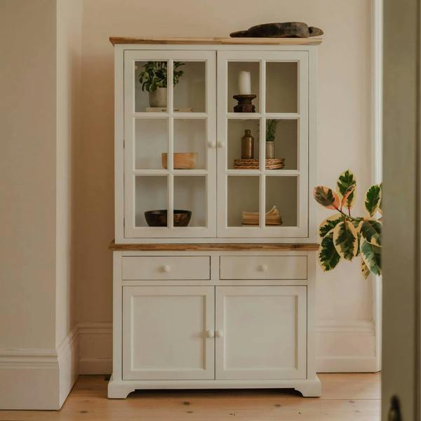 Statement Furniture Florence Glass Door Display Cabinet Large Dresser Assembled