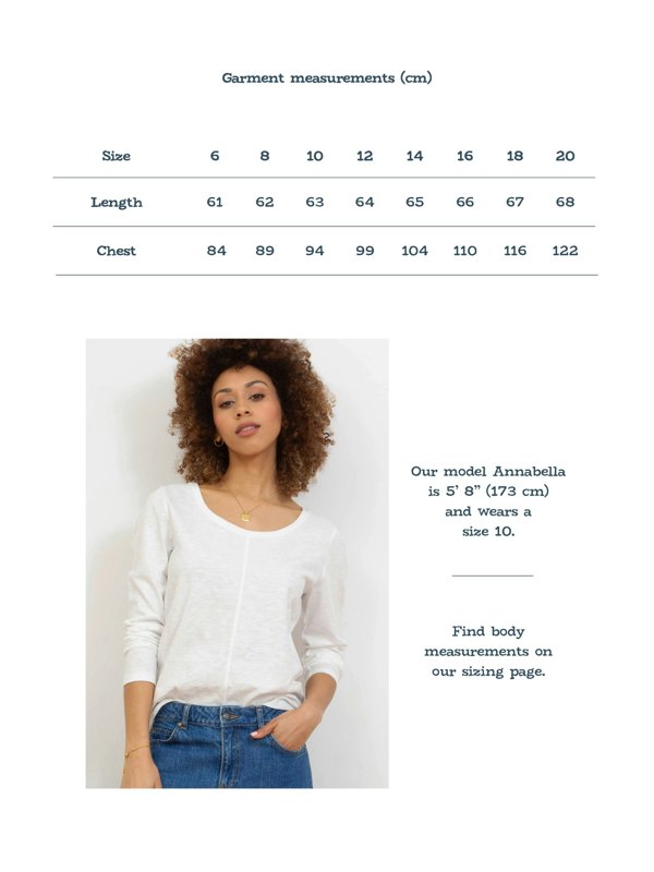 Kite Organic Sandford Slub Jersey Top Ecru