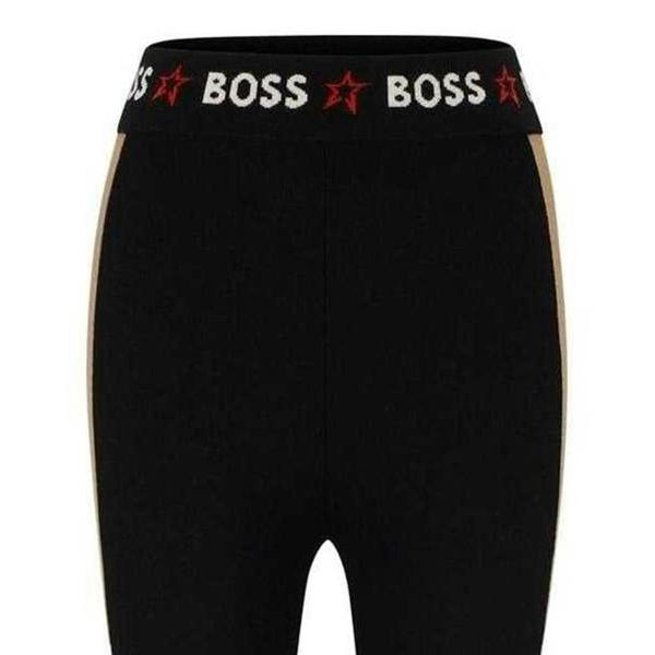 Boss Womens/Ladies Elasticated Colour Block Leggings - Black - 