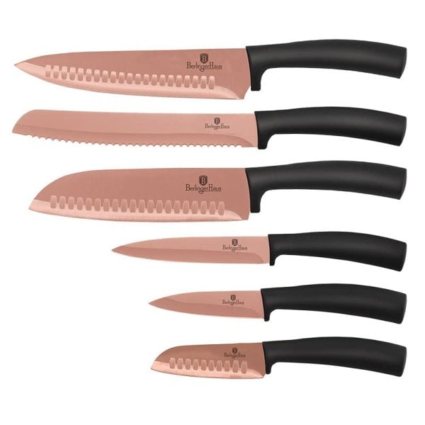 6-Piece Knife Set Berlinger Haus BH-2611 Rose Gold Collection