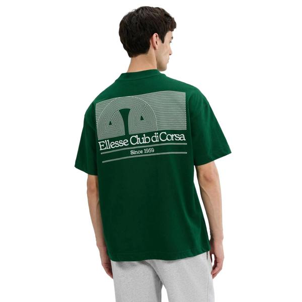 Ellesse Mens Club Di Corsa T-Shirt - Dark Green - 