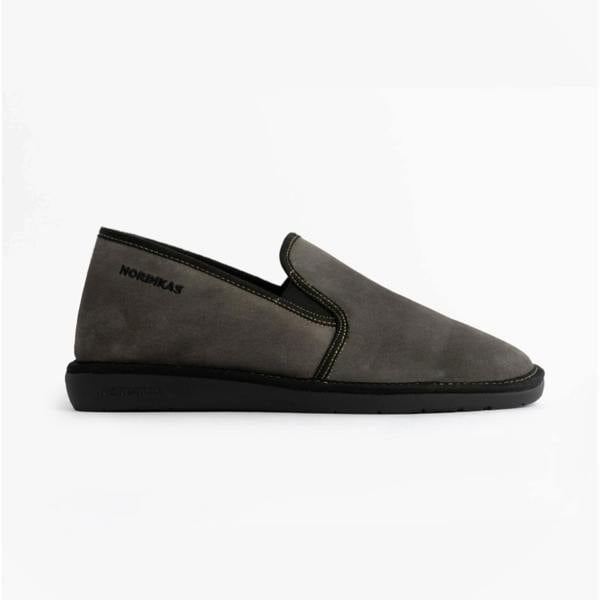 Nordikas Nordikas 663 Mens Suede Full Slippers Grey