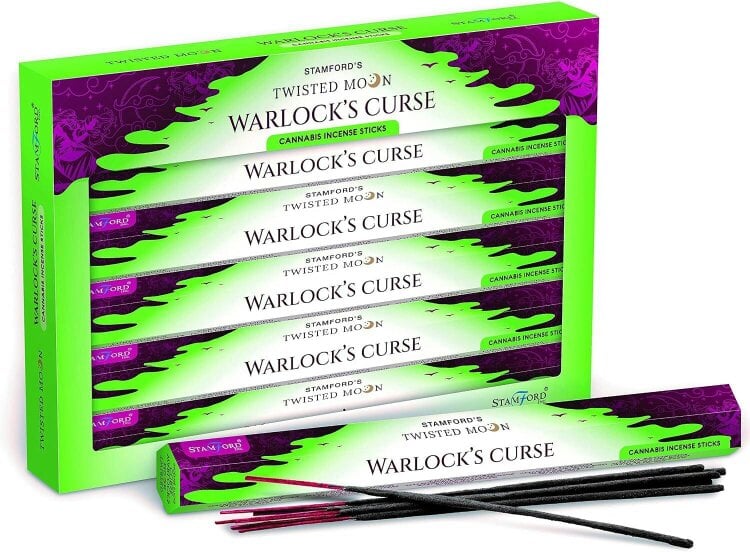 Stamford Twisted Moon Warlock's Curse Cannabis Incense Sticks, 240 sticks