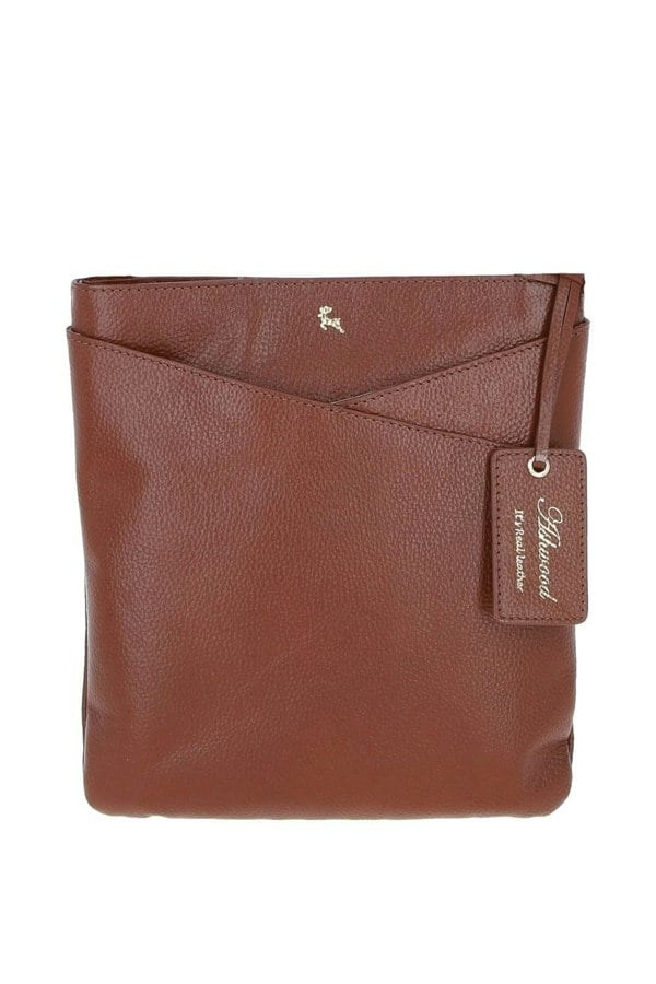 Ashwood Curve Zip Top Leather Cross Body Bag: 64640/curve